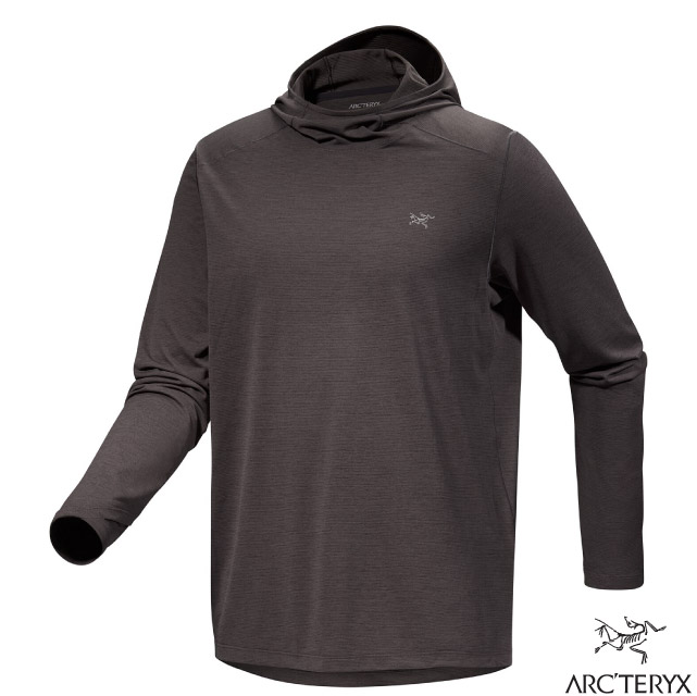 【ARCTERYX 始祖鳥】男 Cormac Hoody 快乾長袖連帽衫.帽T.休閒衫/X000009002 雜黑✿30E010